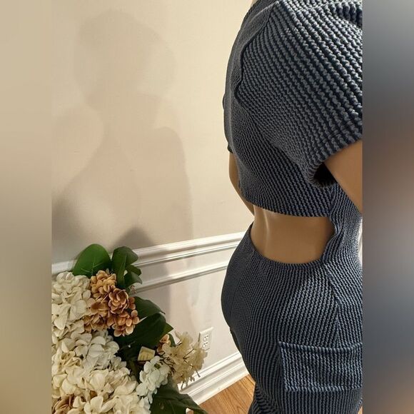 Nwot ribbed open back jumpsuit - Picture 5 of 5